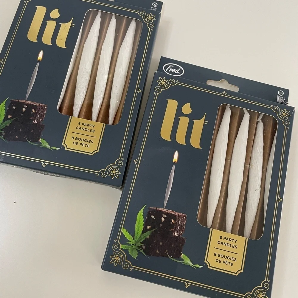 Set of 2 NWT Urban Outfitters Lit Party Candles